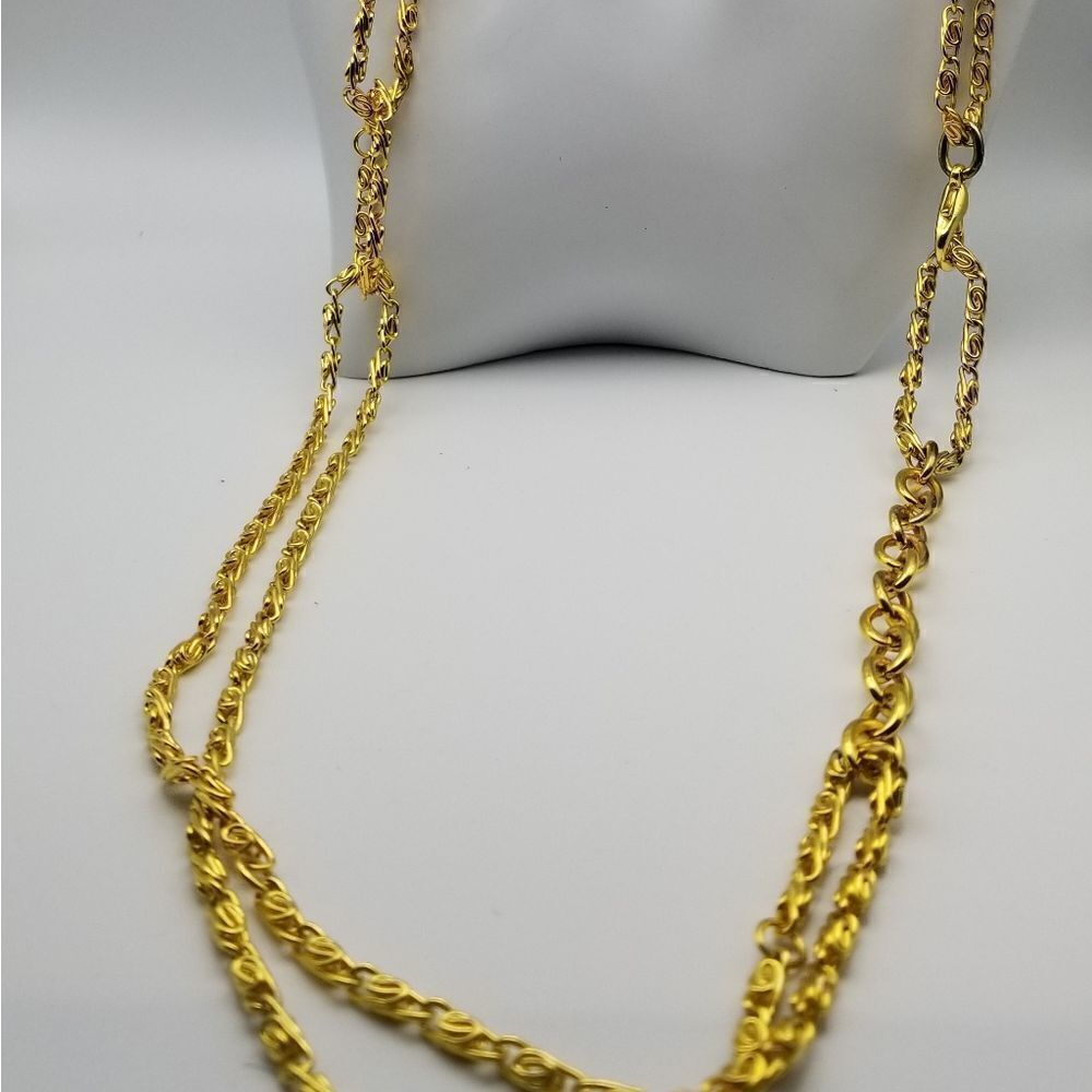 Golden goddess estate chain necklace. N213